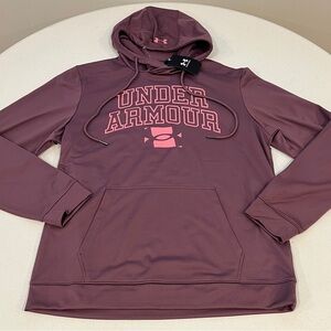 Under Armour Hooded pullover sweatshirt purple eggplant plum pink large NWT.